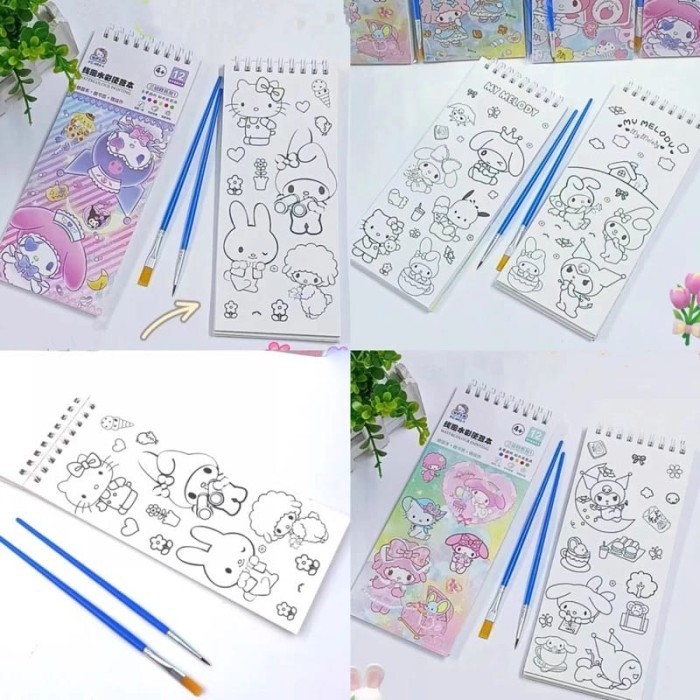 

Sanrio Water Color Paint Book / Melody / Cinnamoroll/Kuromi K01