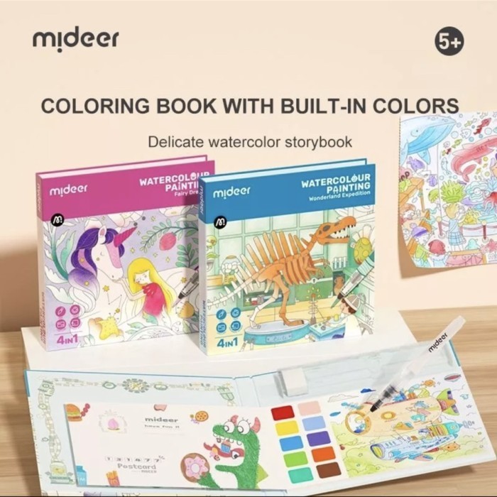 

Mideer Watercolour Painting Wonderland Expedition Mainan Cat Air Anak K01