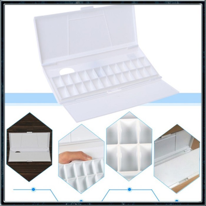 

Empty Metal Watercolor Case 24 Half Pan Art Kreation Empty Watercolor K01