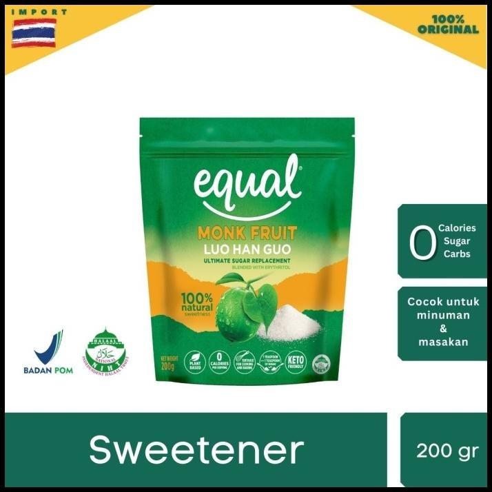 

Equal Monk Fruit Pemanis Nol Kalori