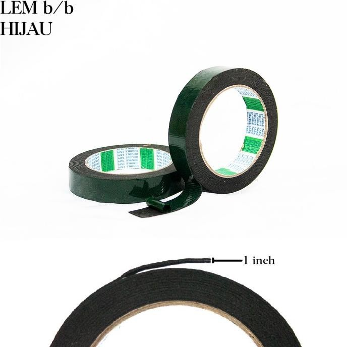 

DOUBLE TAPE FOAM HIJAU 1"(24MM 5M) DOUBLE TAPE BUSA HIJAU MURAH Mechatronik Indo