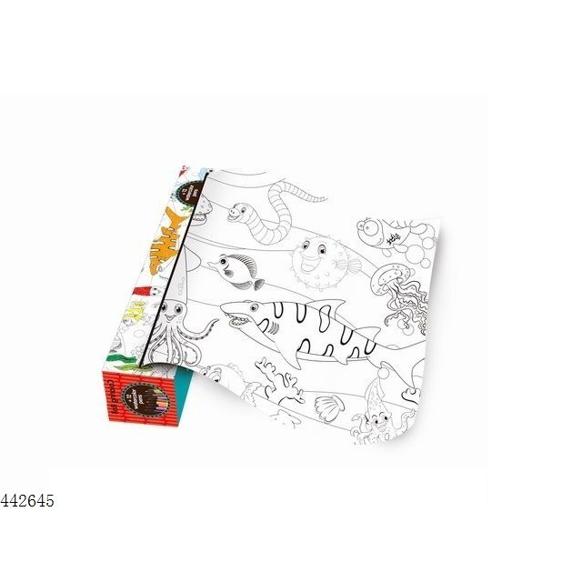 

Topsky Coloring Roll Ocean Theme Super Long Poster Mewarnai SeniGambar K01