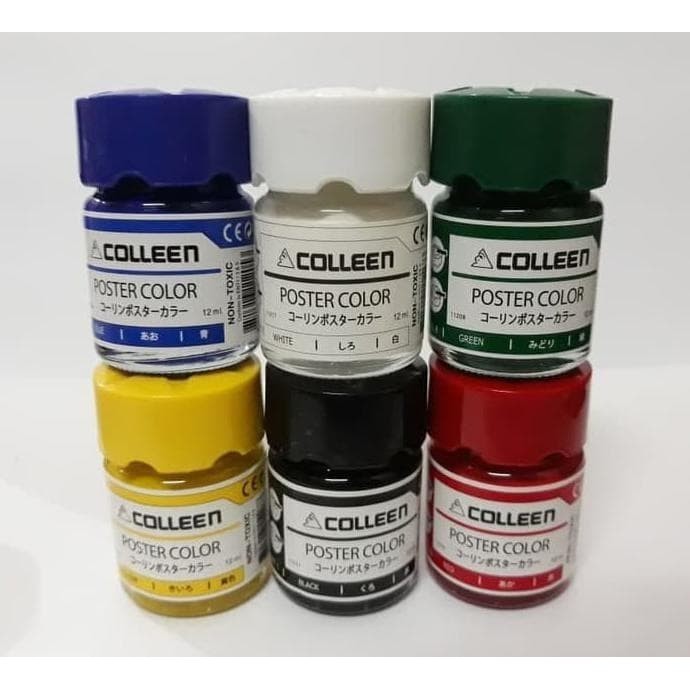 

CAT POSTER AIR SET 6 WARNA 20 ML COLLEEN POSTER COLOUR BOTOL KACA K01