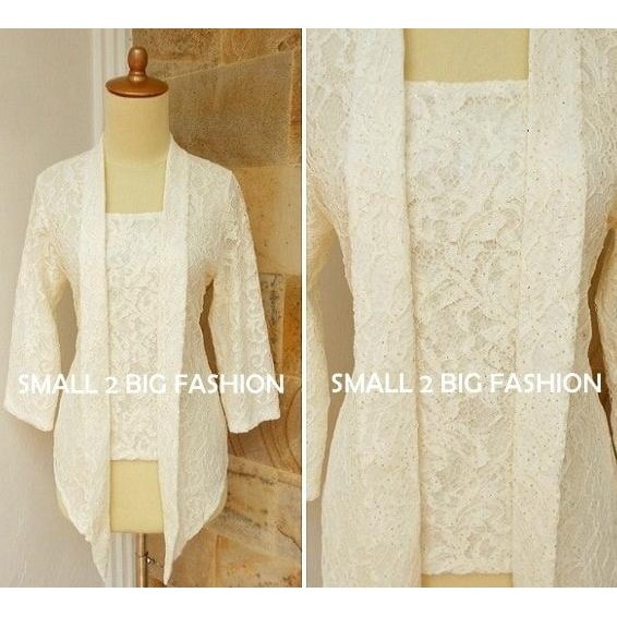 kebaya kutubaru / kebaya bali / kebaya akad / kebaya putih longtorso