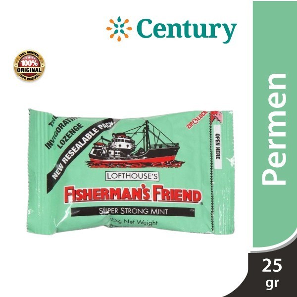 

Fisherman's Super Strong Mint 25 Gr Hijau/ Permen Pelega Pernafasan / Tenggorokan Gatal / Bau Mulut