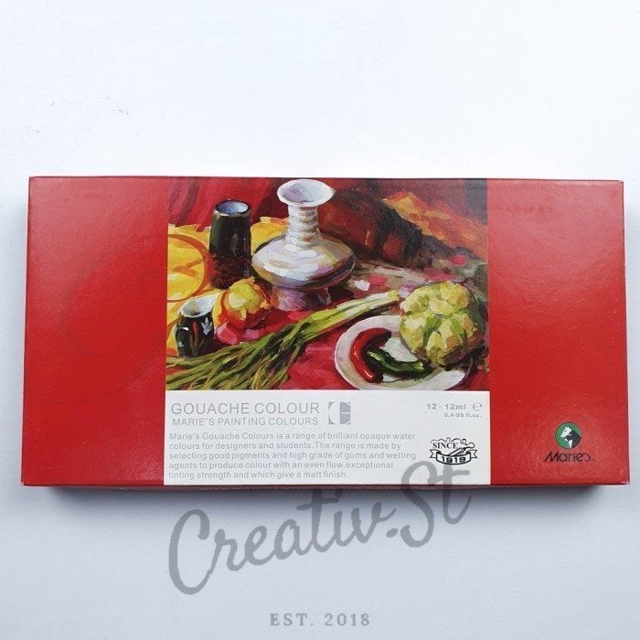 

Ready Cat Gouache Maries 12 Warna 7312B