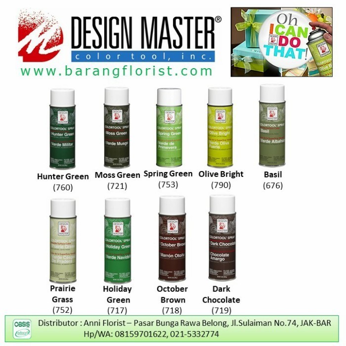 

Ready Design Master Color Spray, cat bunga, prewarna bunga