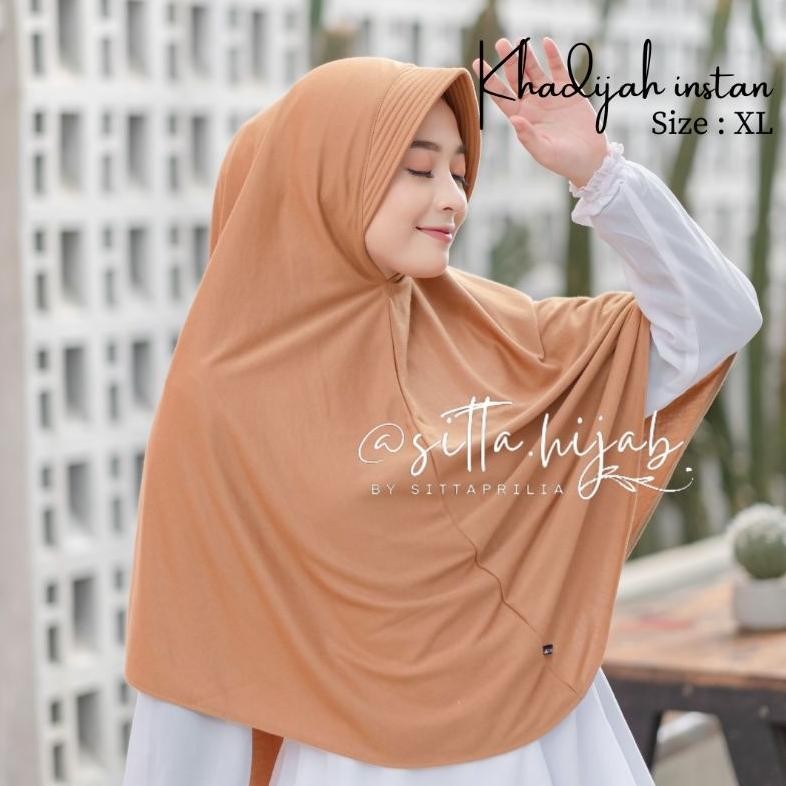 (Part.2) Hijab Jilbab Pet Antem Bahan Kaos Khadijah Polos Size Xl Ori By Sitta Hijab (6.6)