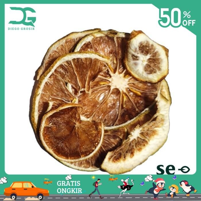 

(GRADE B) DEHYDRATED DRIED LEMON SLICE / BUAH LEMON KERING 8 GRAM KUALITAS TERBAIK