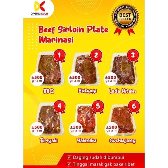 

fgh-56 BEEF SIRLOIN MARINASI / DAGING SAPI MARINASI / DAGING SIRLOIN MARINASI / SIRLOIN SLICE BUMBU Terlaris