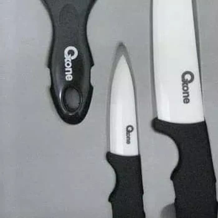Pisau & Peeler Cramic 3Pcs Oxone Ox-925