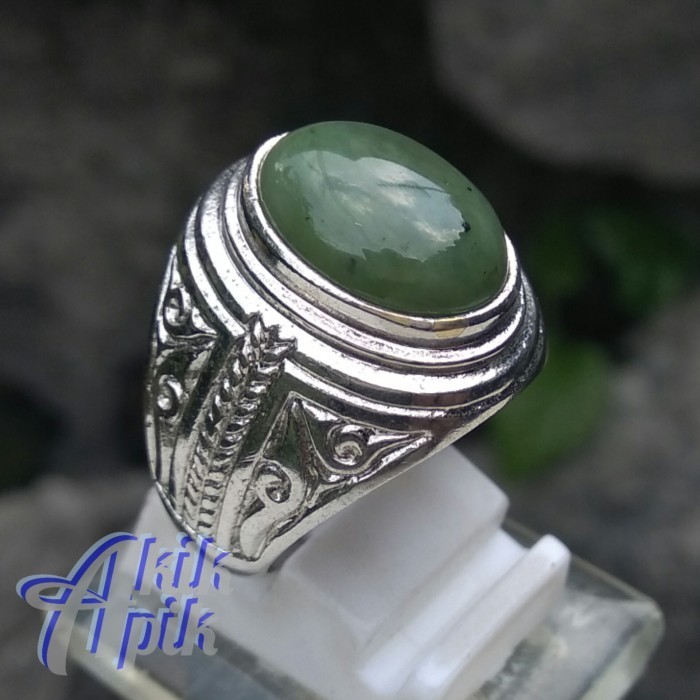 Ready Cincin Pria Batu Giok Nefrite Aceh Natural Nephrite Jade