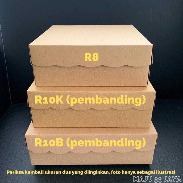 

VIRAL (100 PCS) Dus Kue / Kotak Makan Nasi R8 18cm x 18cm x 7cm Kraft Cokelat (Ketebalan 330gram) Finishing Warna Coklat/Brown My56