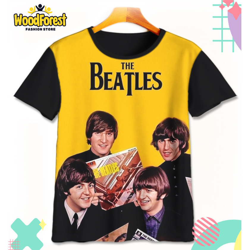 Kaos Anak The Beatles v4 Baju Anak Musik Band The Beatles 3D Printing Untuk Umur 1-12 Tahun - WoodFo