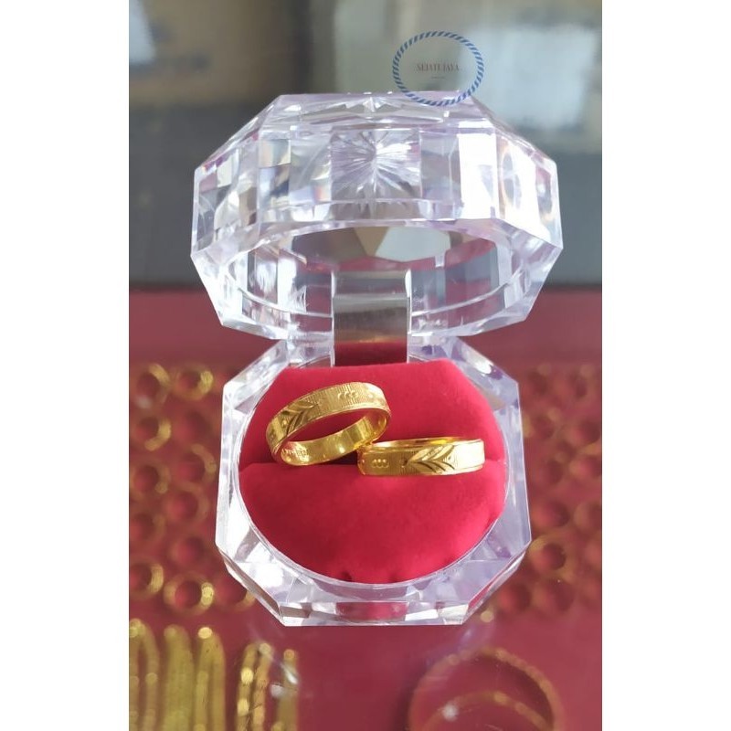 Cincin cartier daun variasi emas kadar 375