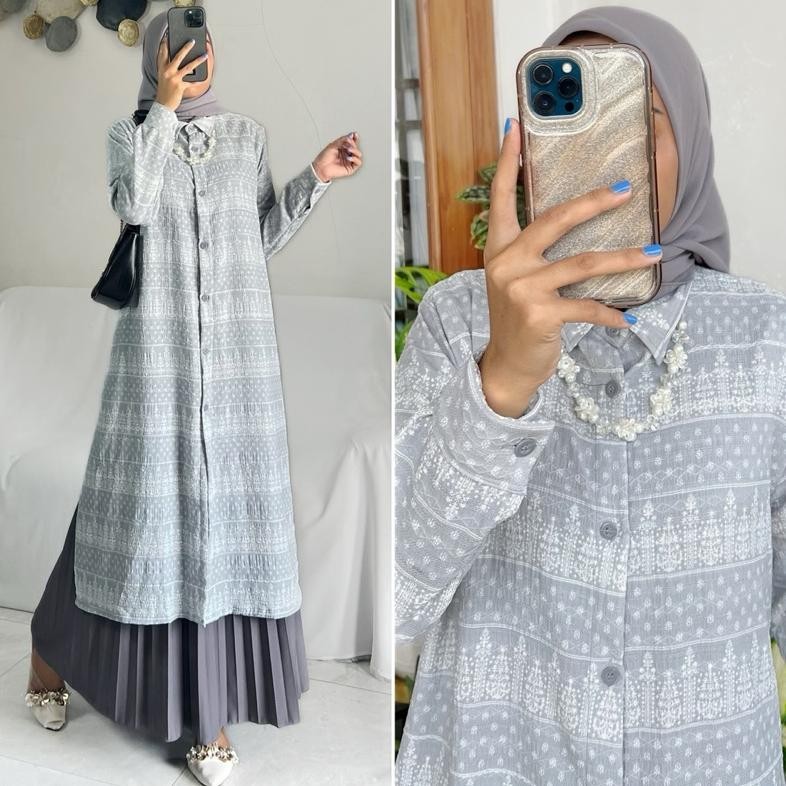 Original Nedila Long Tunik Part-2 By Zalfa Outfit / Long Tunik Motif As25