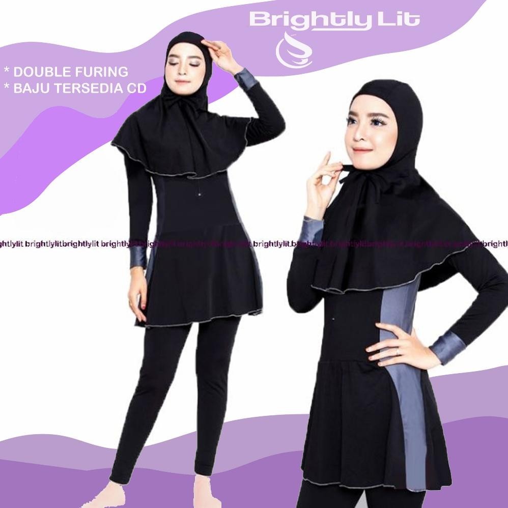 brightlylit - Baju renang muslimah perempuan dewasa baju renang muslim wanita remaja baju renang hij