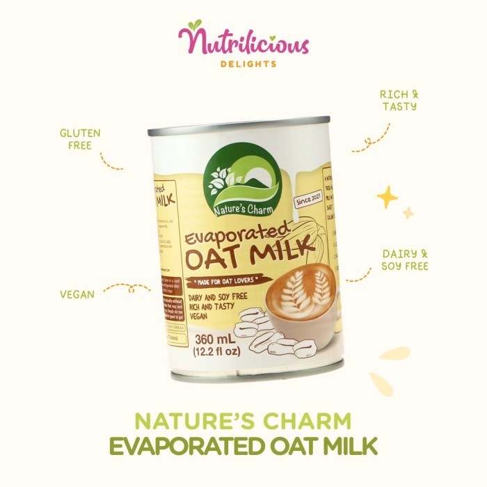 

Evaporated Oat Milk Can 360 Gr Nature's Charm Vegan K02