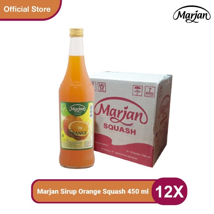 

Marjan Squash Orange 450 ml - Kemasan Karton isi 12 pcs
