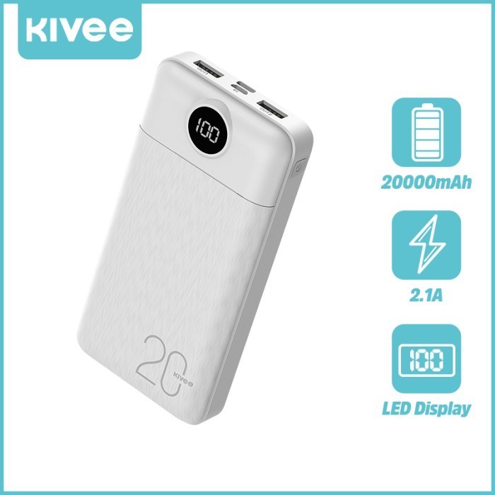 Powerbank 20000mah KIVEE Masukan dan keluaran ganda 5V2.1A
