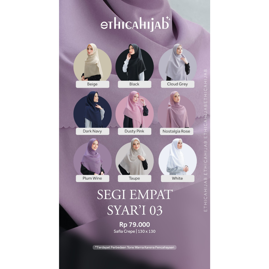 Ethica Hijab - Hijab Segi Empat - Syari 03