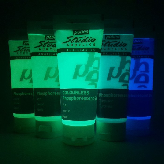 

PEBEO GLOW IN THE DARK ACRYLIC PAINT 100 ML PHOSPHORESCENT GEL FOSFOR