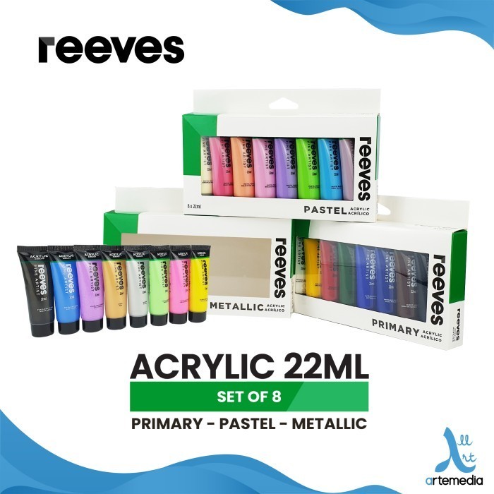

CAT AKRILIK REEVES ARTISTS 8X22ML ACRYLIC COLOR PAINT SET