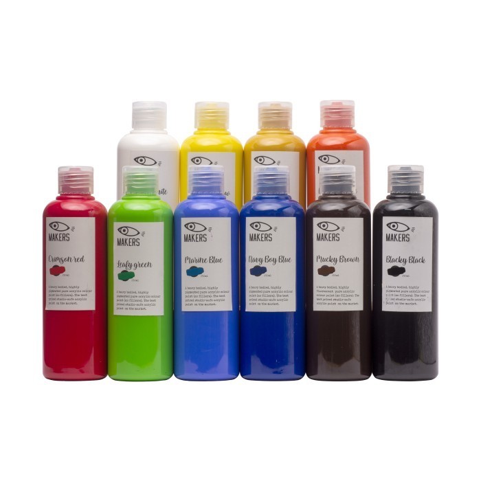 

PROFESSIONAL ACRYLIC POURING - PAKET CAT LUKIS AKRILIK 250ML 10 WARNA