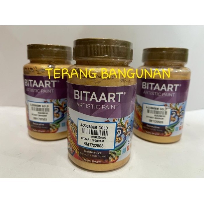 

BITAART CAT DECORATIVE WATER BASE WARNA GOLD