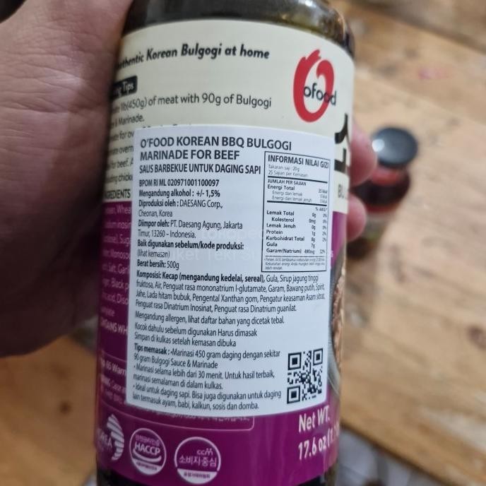 

BIG SALE DAESANG CHUNG JUNG ONE BEEF GALBI / BULGOGI BBQ SAUCE MARINADE 500 GR !!!!!