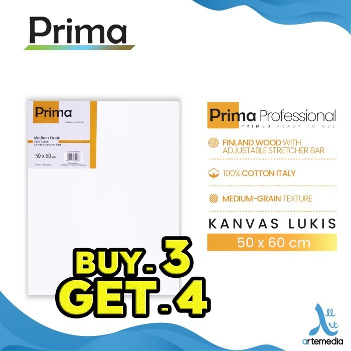 

KANVAS LUKIS PRIMA PROFESSIONAL 50X60CM COTTON CANVAS