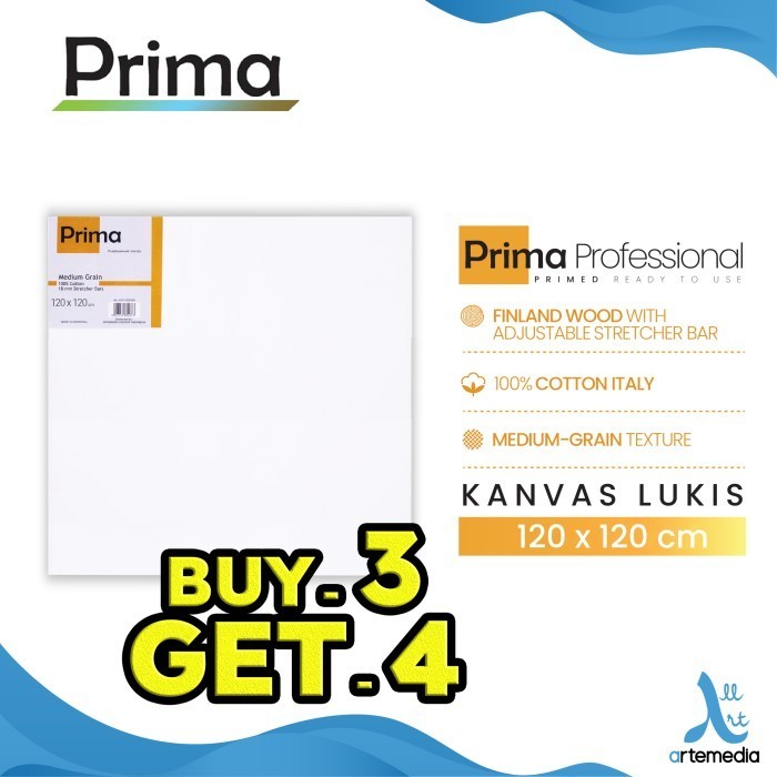 

KANVAS LUKIS PRIMA PROFESSIONAL 120X120CM COTTON CANVAS