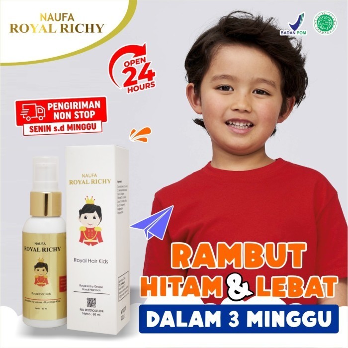 NAUFA ROYAL RICHY - SERUM MINYAK KEMIRI PENUMBUH RAMBUT SI KECIL