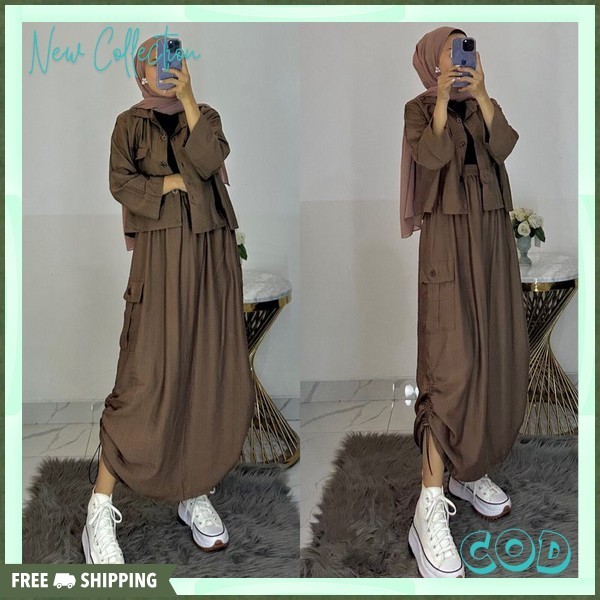 Baju Terbaru 2024 Stelan Dwsa Satu Set Baju Wanita Satu Stel Ootd Bju Wsnita Outfit Kece Outfit Sete