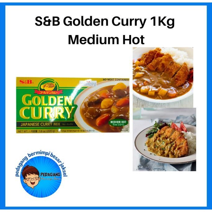 

NEW PRODUK S&B GOLDEN CURRY 1KG MEDIUM HOT | KARI BLOK | KARI JEPANG !!!!!