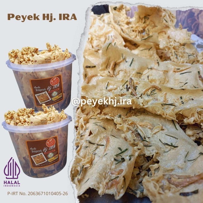 

Peyek / Rempeyek Hj. IRA - ikan teri - toples 5 liter