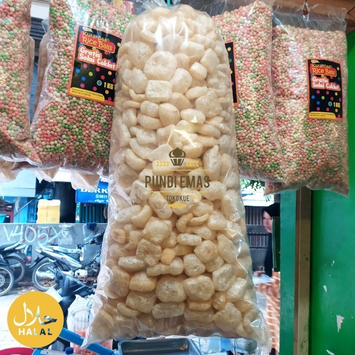 

KERUPUK KRUPUK KULIT SAPI 1 KG HOMEMADE DOROKDOK 1 BALL