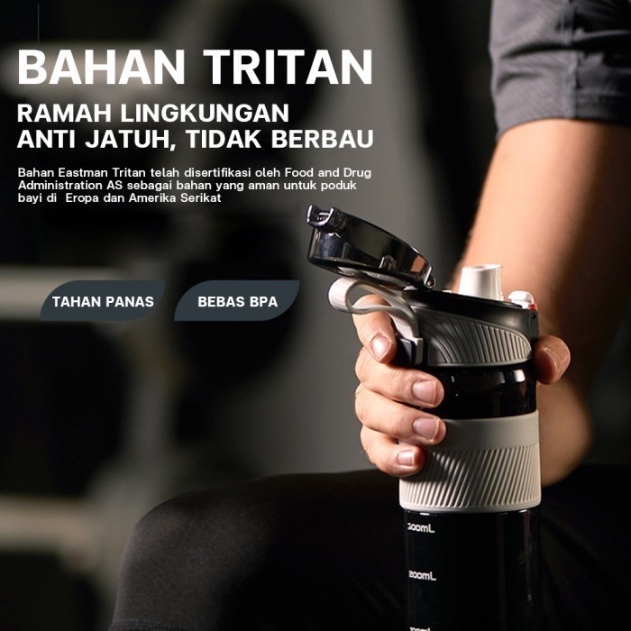 Tkk-1002 Sport Water Bottle Botol Minum Olahraga Tritan Bpa Free