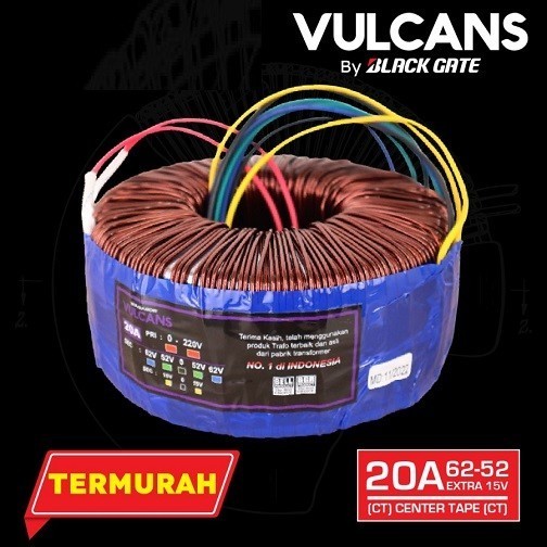 Trafo RAWAMPS 20A Ct 65V - 55V Travo Toroid 20 Amper Murni Donut BELL