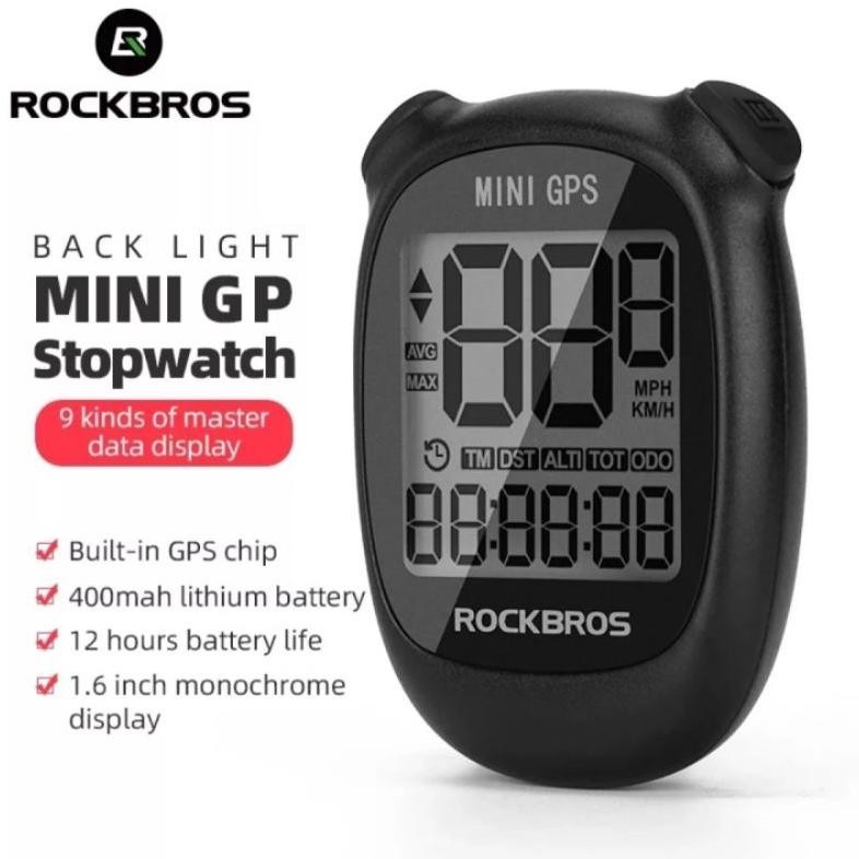 Premium Rockbros Mini GPS Sepeda Speedometer Computer Sepeda Mini GPS Bicycle Computer