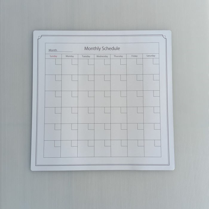 

magnetic sheet monthly schedule jadwal bulanan