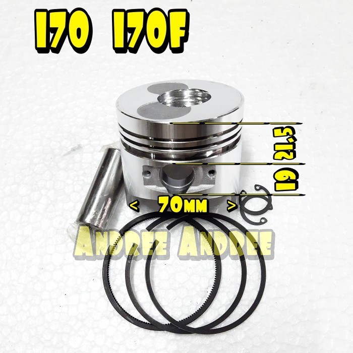 Kualitas terbaik] Piston Kit Assy Seher Engine Genset Kipor Kama dll 170 170F 170FA