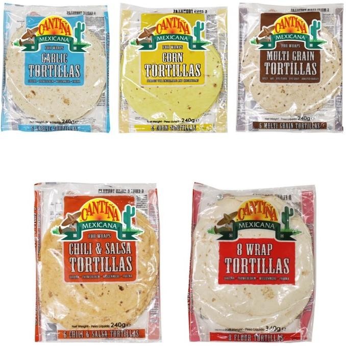 

Kulit Kebab Cantina Mexicana Chili & Salsa Tortillas isi 6pcs Uk 20cm TM99