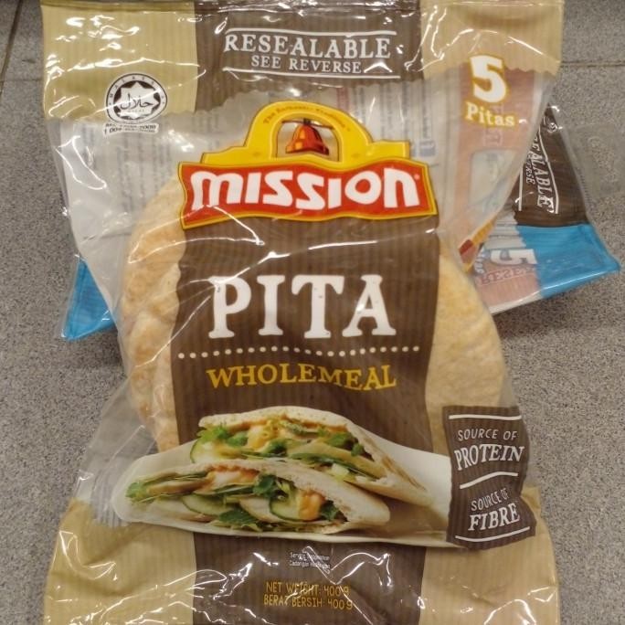 

mission pita wholegrain 400 gram / kulit kebab/ roti pita TM99