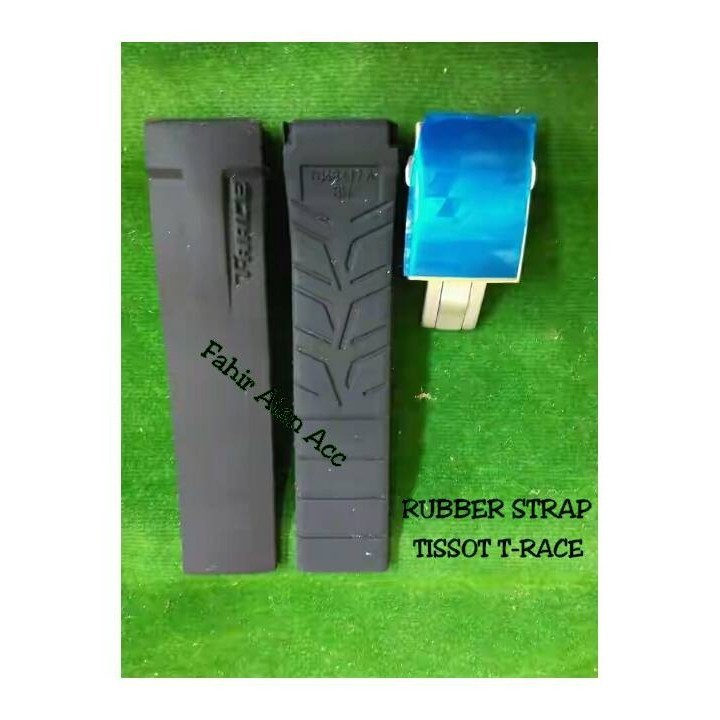 TALI JAM TISSOT T-RACE TRACE/RUBBER STRAP TISSOT T RACE MOTO GP HITAM HEMAT