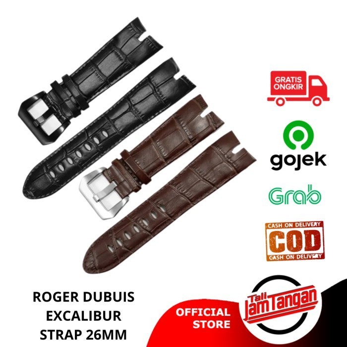 TALI JAM TANGAN ROGER DUBUIS EXCALIBUR STRAP 26MM HEMAT