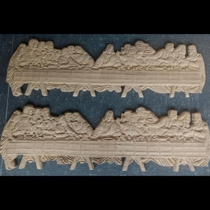 perjamuan kudus ukiran kayu jati (harga/pcs) ZS01