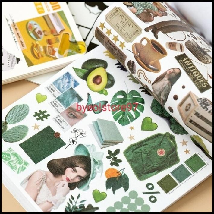 

DISKON 50 LEMBAR / PACK STIKER LABEL WASHI DENGAN PEREKAT UNTUK DEKORASI
