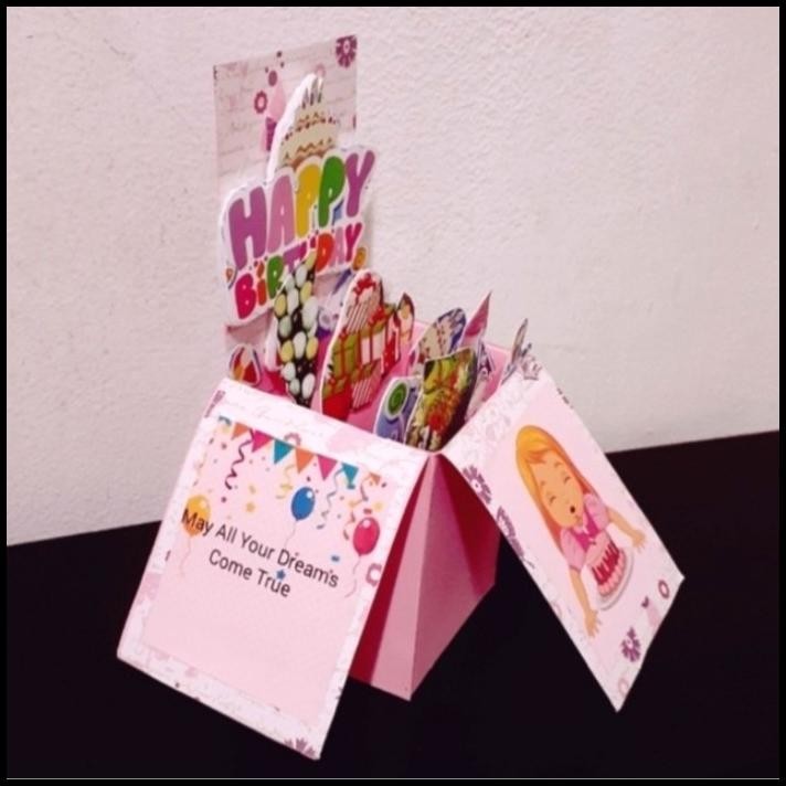 

TERMURAH HAPPY BIRTHDAY WISHES GIFT CARD IDEAS FOR WOMEN HADIAH EXPLODING BOX !!!