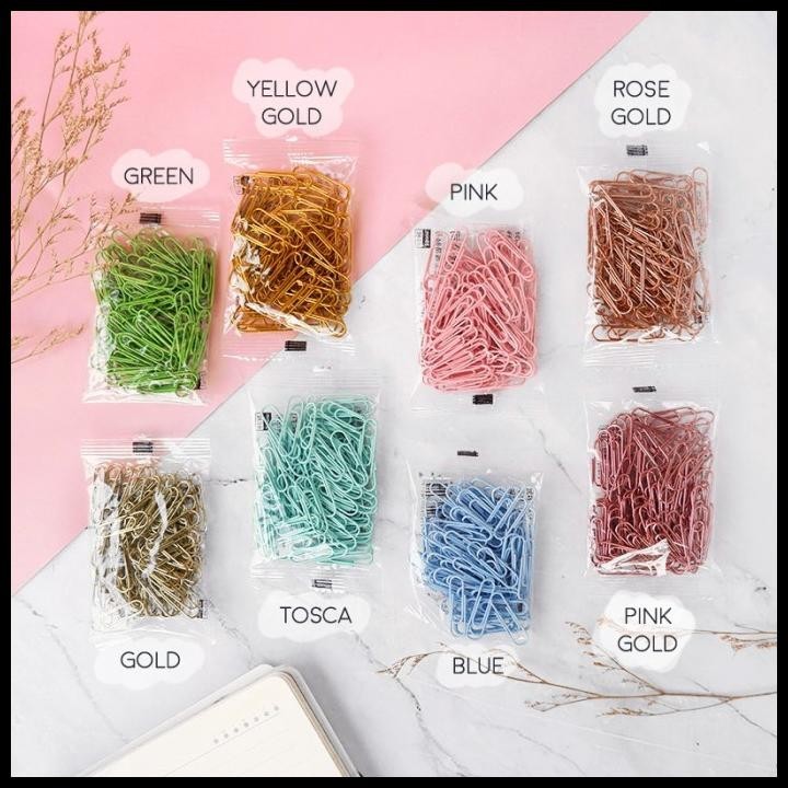 

HOT DEAL PAPER CLIP KLIP PENJEPIT KERTAS ISI 80/ COLOR SPRINKLE PAPER CLIP PACK !!!!